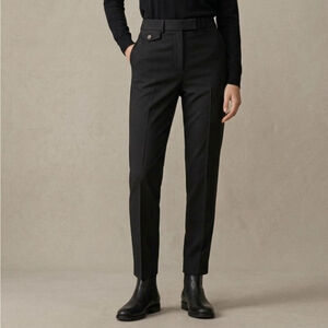 Women's ZARA Black Trousers Size M Corporate Work Pants Bottoms Minimalist